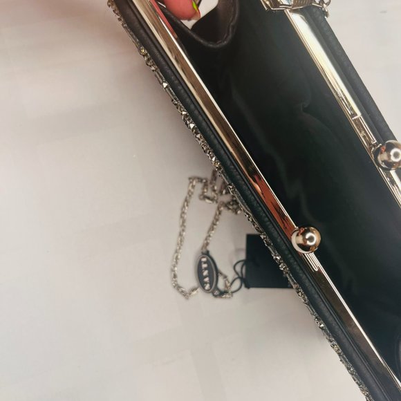SANTI Italy – New Leather Evening Purse with Sparkling Stones – NWT - Picture 9 of 10